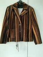 Vintage GiGi colbert fluweel bruin geel zwart maat 40, Ophalen of Verzenden, Zo goed als nieuw, Maat 38/40 (M), Zwart