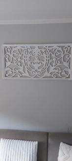 Mooi wit houten wandpaneel 120x60cm, Huis en Inrichting, Woonaccessoires | Wanddecoraties, Ophalen, Zo goed als nieuw