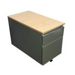 Steelcase Ladeblok 2 Laden Zilvergrijs Ahorn, Huis en Inrichting, Kasten | Ladekasten, Minder dan 50 cm, Gebruikt, 1 of 2 laden