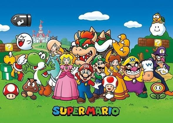 Super Mario Bros Karakters - Maxi Poster, Verzamelen, Posters, Nieuw, Film en Tv, A1 t/m A3, Rechthoekig Staand, Ophalen of Verzenden