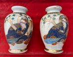 Set van 2 japanse satsuma vazen, Antiek en Kunst, Antiek | Vazen, Ophalen of Verzenden