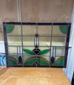 Prachtig antiek glas in lood raam | 81 x 58 cm, Glas in lood, Ophalen
