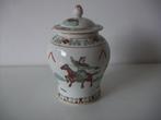 Nanking China porselein dekselpot jr.ca.1920. Strijders ...., Ophalen of Verzenden