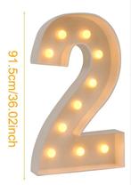 Lichtcijfer 2 te huur (meerdere cijfers beschikbaar), Ophalen, Zo goed als nieuw, Feestartikel, Verjaardag