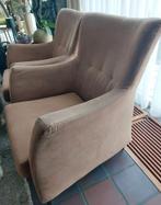 Mooie cognackleurige stoffen fauteuil, Ophalen, Gebruikt, 75 tot 100 cm