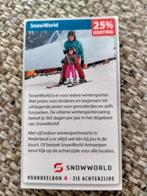 SnowWorld, Tickets en Kaartjes, Kortingen en Cadeaubonnen, Drie personen of meer, Kortingsbon, Overige typen