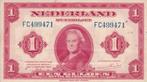 1 Gulden bankbiljet-Wilhelmina 1943.-PR+, Ophalen of Verzenden, 1 gulden, Los biljet