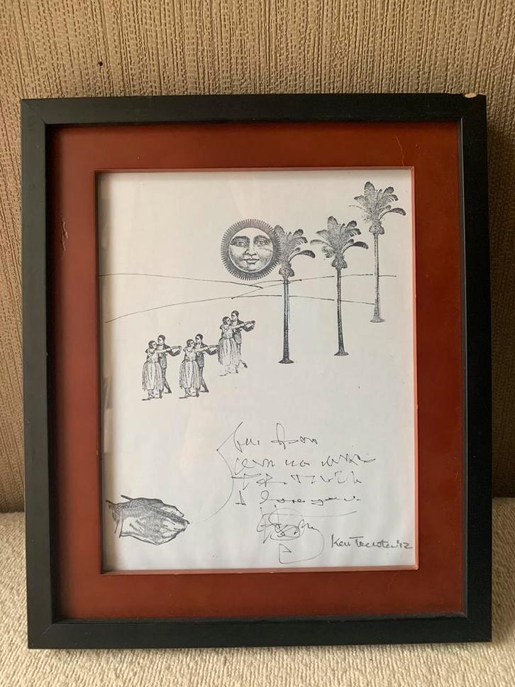 Kenneth Treister (Ken) kunstwerkje en tekst, Antiek en Kunst, Kunst | Overige Kunst, Ophalen of Verzenden