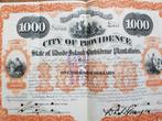 City of Providence, $1000 Sewer Bond, 1893, Postzegels en Munten, Aandelen en Waardepapieren, Obligatie of Lening, Voor 1920, Verzenden
