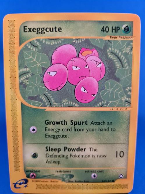Exeggcute 76/147 - Aquapolis, Hobby en Vrije tijd, Verzamelkaartspellen | Pokémon, Gebruikt, Losse kaart, Verzenden
