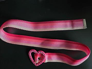 5x
 Schattige Roze Meisjesriem met Hartgesp & Steentjes  beschikbaar voor biedingen