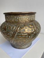 antieke koperen jardinière, Ophalen of Verzenden, Koper