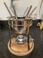 Fondueset van RVS met brander, Ophalen of Verzenden, Zo goed als nieuw, Brander, Fondueset
