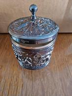 DE thee bewaar pot of suikerpot  met deksel, Antiek en Kunst, Antiek | Goud en Zilver, Ophalen of Verzenden, Zilver