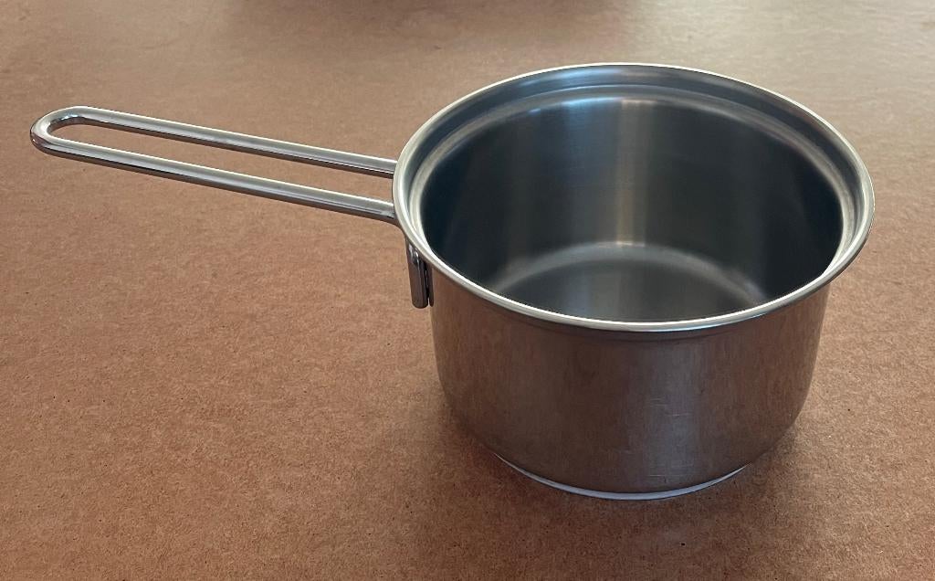 Brabantia Steelpan, 14 cm, Huis en Inrichting, Keuken | Potten en Pannen, Ophalen of Verzenden, Zo goed als nieuw, Rvs, Kookpan of Snelkookpan