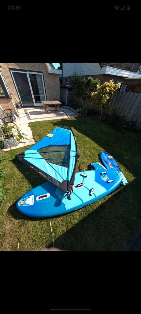 Compleet Windsurfset NEW!, Watersport en Boten, Windsurfen, Nieuw, Complete set, 250 tot 300 cm, Met vin(nen), Met draagtas, Minder dan 5 m²