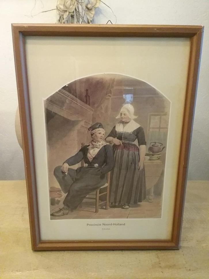 VOLENDAM... ( INGELIJSTE PRENT)., Antiek en Kunst, Curiosa en Brocante, Ophalen of Verzenden
