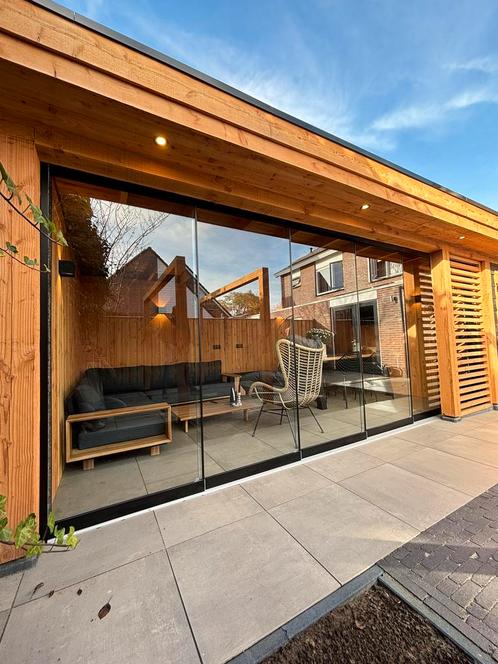 Glazen Schuifwanden, Tuin en Terras, Overkappingen, Nieuw, Veranda, Ophalen of Verzenden