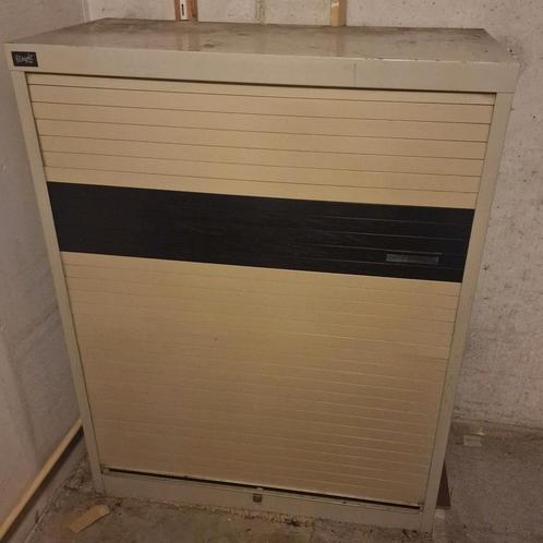 Gave vintage roldeur kast Wright line jaren 60, Huis en Inrichting, Kasten | Roldeurkasten en Archiefkasten, Gebruikt, 25 tot 50 cm