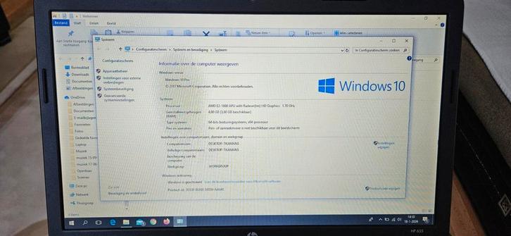 HP Laptop - AMD E2 - 4GB RAM - Windows 10, Computers en Software, Desktop Pc's, Gebruikt, Minder dan 2 Ghz, HDD, 4 GB, Ophalen of Verzenden