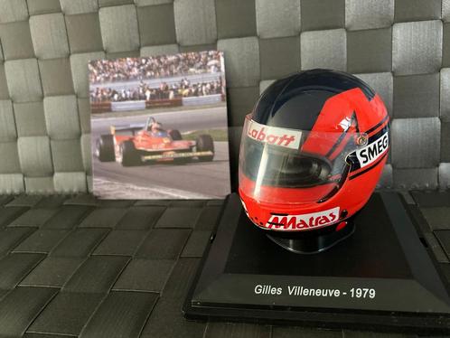 ✅ Gilles Villeneuve 1979 1:5 helm Ferrari F1 Spark, Verzamelen, Automerken, Motoren en Formule 1, Nieuw, Formule 1, Ophalen of Verzenden