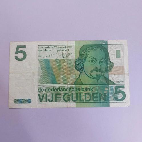 5 gulden biljet Vondel II uit 1973 In ZF, Postzegels en Munten, Bankbiljetten | Nederland, Los biljet, 5 gulden, Ophalen of Verzenden
