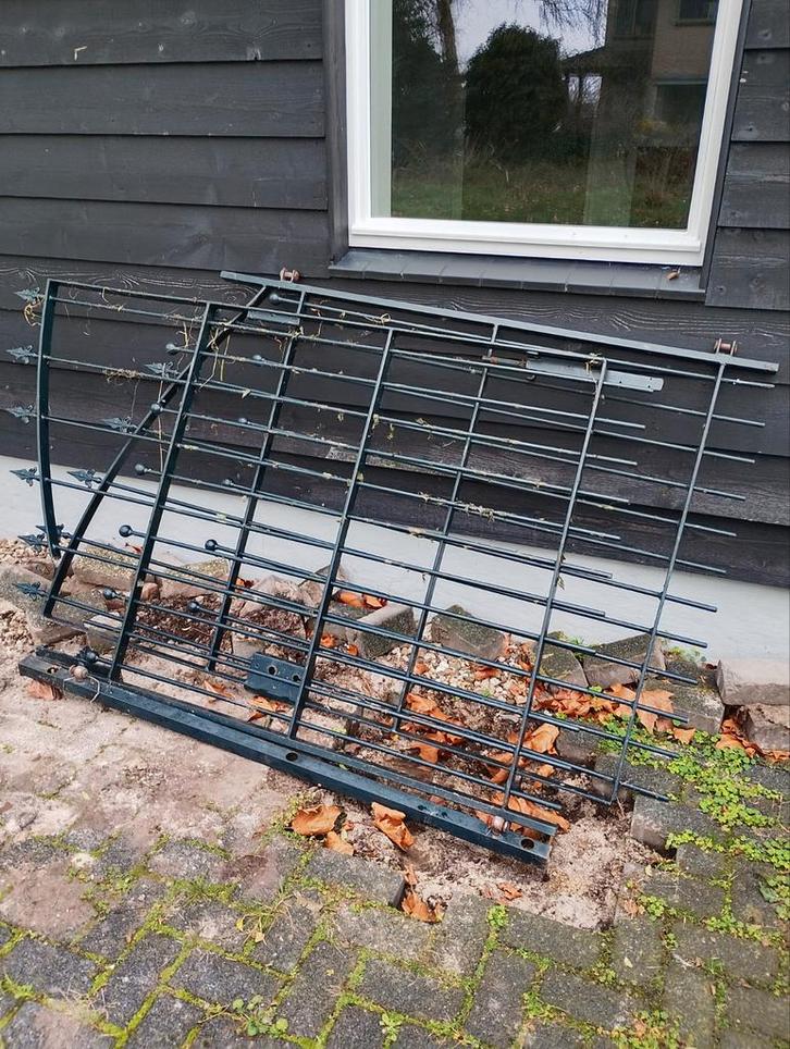 Smeedijzeren Poort - Toegangspoort Tuinpoort Inrit, Tuin en Terras, Tuinhekken en Hekwerk, Gebruikt, Sierhekwerk, IJzer, Met poort