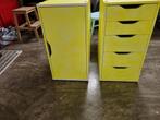 Ikea Alex ladeblok en kastje, geel, Ophalen, Minder dan 50 cm, 5 laden of meer, Minder dan 100 cm