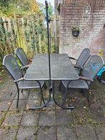 Tuinset gegalvaniseerd metaal met 6 stoelen, Ophalen