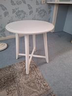 Wit tafeltje ikea, Huis en Inrichting, Tafels | Bijzettafels, Minder dan 55 cm, Rond, Zo goed als nieuw, Hout