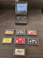 Gameboy advance sp + games, Spelcomputers en Games, Spelcomputers | Nintendo Game Boy, Verzenden, Zo goed als nieuw, Game Boy Advance SP