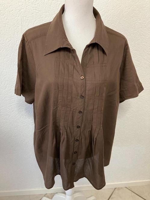 bexleys maat 50 oksel tot oksel 65 cm-100% katoen, Kleding | Dames, Grote Maten, Zo goed als nieuw, Blouse of Tuniek, Bruin, Ophalen of Verzenden