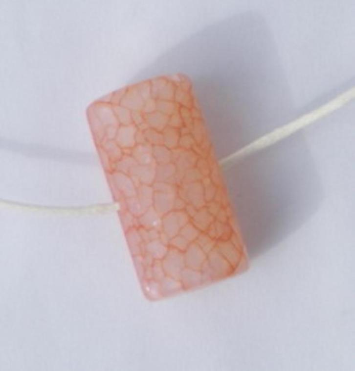 Zalmoranje kralen met marmereffect (3 stuks), Hobby en Vrije tijd, Kralen en Sieraden maken, Nieuw, Kraal, Verzenden