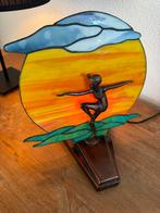 Tiffany glas tafel lamp, Antiek en Kunst, Ophalen