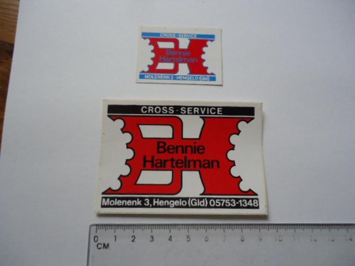 sticker oud Hengelo Motorcross Bennie Hartelman cross motor, Verzamelen, Stickers, Zo goed als nieuw, Bedrijf of Vereniging, Verzenden