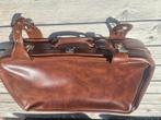 Vintage reiskoffer, 30 cm of meer, Bruin, Minder dan 35 cm, Ophalen of Verzenden