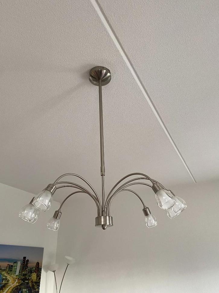 Hanglamp Durabo Philips 8 lichts, Huis en Inrichting, Lampen | Hanglampen, Zo goed als nieuw, 75 cm of meer, Metaal, Ophalen