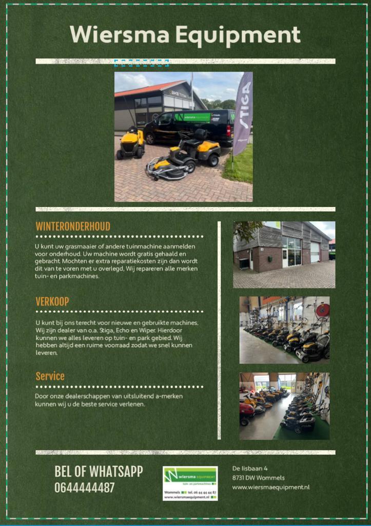 Winteronderhoud zitmaaier grasmaaier tuin en parkmachines, Tuin en Terras, Grasmaaiers, Zo goed als nieuw, 50 cm of meer, Ophalen