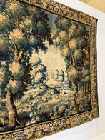 18e eeuws wandtapijt Frans antiek, Ophalen, Gebruikt, Groen, Rechthoekig