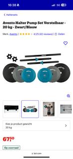 Bodypump set Avento max 20 kilo, Sport en Fitness, Ophalen of Verzenden, Zo goed als nieuw, Dumbbell