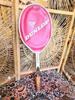 YV6185: Vintage Dunlop Saturne Wooden Tennis Racket, Ophalen of Verzenden, Gebruikt, Racket, Dunlop