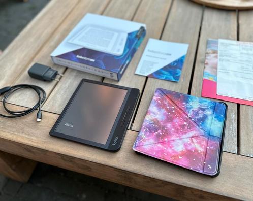 Kobo Libra H2O | compleet in doos + sleepcover, Computers en Software, E-readers, Zo goed als nieuw, 7 inch, 16 GB of meer, Bluetooth