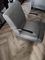 Grijze stoffen stoel, Huis en Inrichting, Fauteuils, Ophalen, 75 tot 100 cm, Zo goed als nieuw, Stof