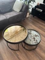 Notre Monde Ethnicraft salontafels (set) bieden vanaf €150, Huis en Inrichting, Tafels | Salontafels, Ophalen, Gebruikt, Rond