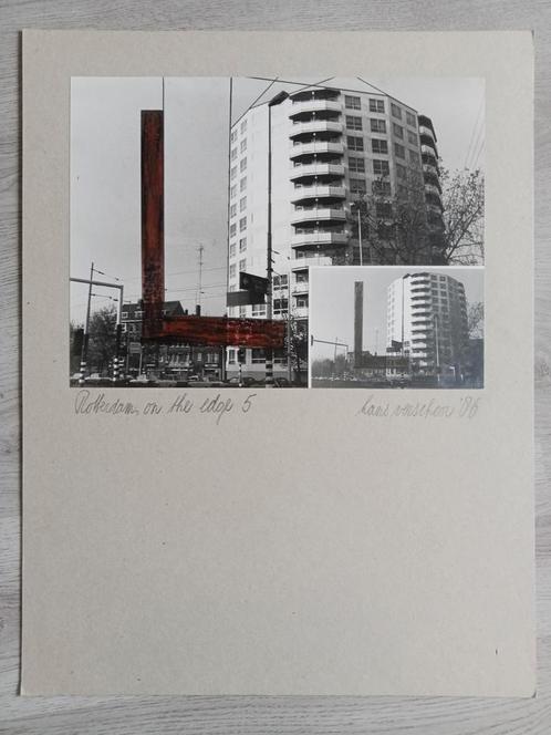 Hans Verschoor - Rotterdam on the edge - 1986 - 80s collage, Antiek en Kunst, Kunst | Tekeningen en Foto's, Ophalen of Verzenden
