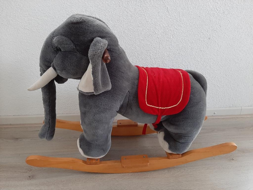 Hobbelstoel olifant, Huis en Inrichting, Ophalen, Gebruikt, Stof, Eén