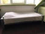 Bed antraciet donkergrijs hout, heel gaaf 220x95, Ophalen