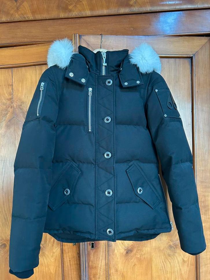 Zwarte winter jas Moose Knuckles, Kleding | Dames, Jassen | Winter, Nieuw, Maat 34 (XS) of kleiner, Zwart, Ophalen