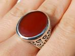 Vanoli 925 zilver ring voor heren carneool agaat maat 19, Vanoli, Overige kleuren, 19 tot 20, Amsterdam