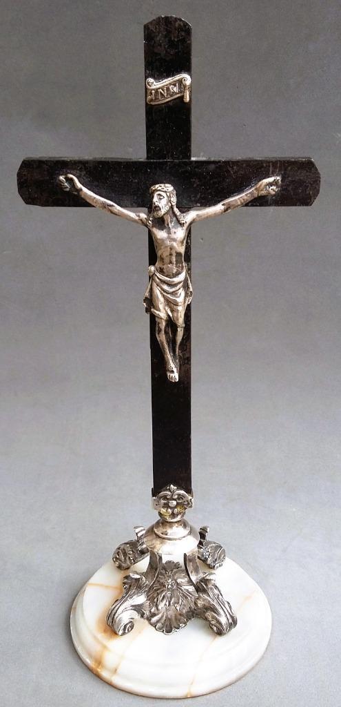 Om 1850 -1900 KLEIN Staand Kruis Kruisbeeld Kapel Klooster, Antiek en Kunst, Antiek | Religie, Ophalen of Verzenden